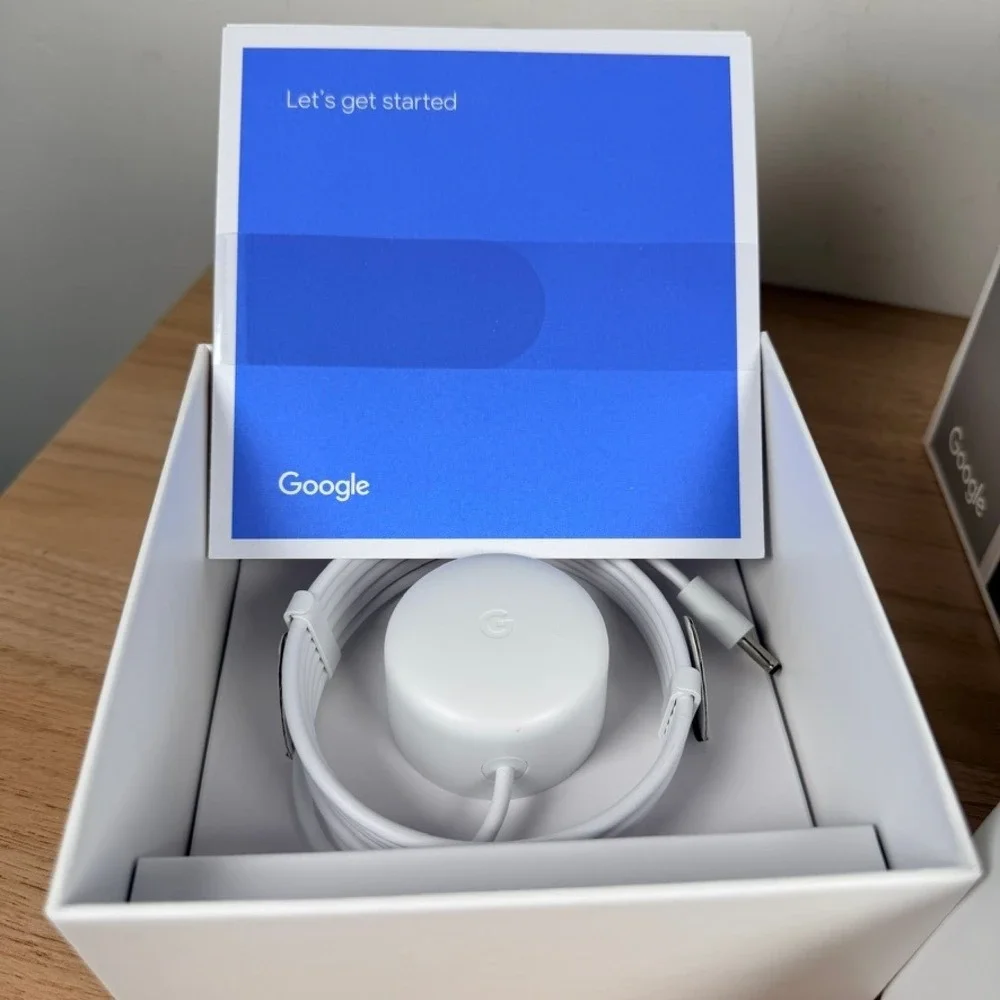 Google Nest Wifi Add-on Point Snow White H2E AC1200 Smart Speaker Mesh Extender